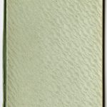A closed green textured book or folder.